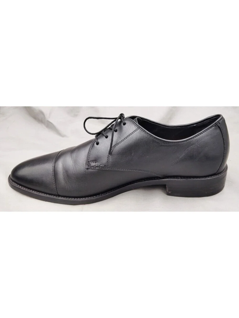 Cole Haan C11630 Lenox Hill Men's 10.5 M Black Leather Cap Toe Dress Shoes